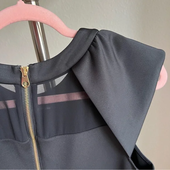 🟣SOLD🟣$375 Ted Baker Black Kipp Mesh Back Mini Dress Size 4 - Picture 11 of 13